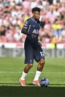 19th May 2024; Bramall Lane, Sheffield, England; Premier League Football, Sheffield United versus Tottenham Hotspur; Emerson Royal of Spurs on the ball as a substitute in the
