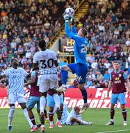 19th May 2024; Turf Moor, Burnley, Lancashire, England; Premier League Football, Burnley versus Nottingham Forest; Goalie Matz Sels of Nottingham Forest takes hold of the ball