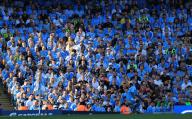 19th May 2024; Etihad Stadium, Manchester, England; Premier League Football, Manchester City versus West Ham United; Manchester City supporters look on from the stands