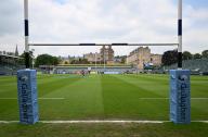 1st June 2024, The Recreation Ground, Bath, Somerset, England; Gallagher Premiership Rugby, Play-Off, Bath versus Sale Sharks; the goalposts and pitch at The
