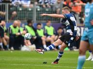 1st June 2024, The Recreation Ground, Bath, Somerset, England; Gallagher Premiership Rugby, Play-Off, Bath versus Sale Sharks; Finn Russell of Bath kicks a penalty goal in the 3rd minute for 3