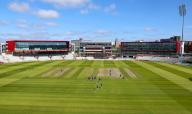 2nd June 2024; Emirates Old Trafford Cricket Ground, Manchester, England; Vitality Blast T20 League Cricket, Lancashire Lightning versus Derbyshire Falcons; Emirates Old Trafford is bathed in sunshine prior to the T20 double header