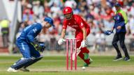 2nd June 2024; Emirates Old Trafford Cricket Ground, Manchester, England; Vitality Blast T20 League Cricket, Lancashire Lightning versus Derbyshire Falcons; Chris Green of Lancashire Lightning scrambles home for 2 off the last ball of their