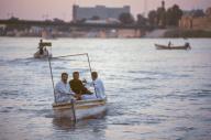 Fishing on the Tigris River in central Baghdad near the Republic Bridge.