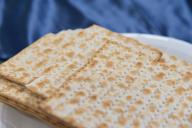 Matzah Unleavened flatbread in Jewish cuisine; an element of the Passover festival