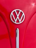 BRISBANE - APRIL 09 2023:Logotype of Volkswagen Beetle. Type 1, one of the most iconic cars in automotive history.It was manufactured for 65 years with total production of over 21.5 million vehicles