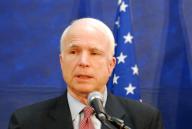 SDEROT,ISR - MAR 19 2008:John Sidney McCain III, was an American politician and United States Navy officer who served as a United States senator from Arizona from 1987 until his death in 2018