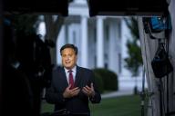 Ron Klain, White House chief of staff, speaks during a television interview on the North Lawn of the White House in Washington, D.C., US, on Monday, Aug. 8, 2022. US President Joe Biden resumed official travel today for the first time since his bout with Covid-19, traveling to Kentucky to show federal support for the state