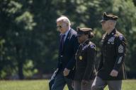United States President Joe Biden walks to his limo after stepping off Marine One at Fort Lesley J. McNair in Washington, DC, USA, 13 May 2024. President Biden is returning to Washington from Rehoboth Beach, Delaware. Credit: Shawn Thew / Pool via