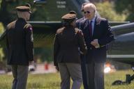 United States President Joe Biden steps off Marine One at Fort Lesley J. McNair in Washington, DC, USA, 13 May 2024. President Biden is returning to Washington from Rehoboth Beach, Delaware. Credit: Shawn Thew / Pool via