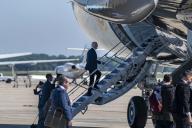 President Joe Biden boards Air Force One en route to Boston, Massachusetts at Joint Base Andrews, Maryland on Tuesday, May 21, 2024. Photo by Bonnie Cash/UPI Credit: Bonnie Cash / Pool via
