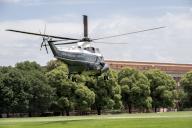 Marine One, with United States President Joe Biden and first lady Dr. Jill Biden aboard, depart Fort Lesley J. McNair in Washington, DC en route to Wilmington, Delaware on Friday, May 24, 2024. Credit: Ron Sachs / Pool via