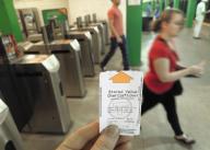 Boston, Massachusetts USA: June 7, 2014 A paper Charlie Ticket is used to enter the Copley Square MBTA subway station. Chris Fitzgerald / Candidate