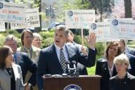 WASHINGTON DC - April 17: U.S. Rep. Todd Tiahrt R-Kan. during a rally with other members of Congress and representatives of the International Federation of Professional and Technical Engineers protesting the awarding of the Air Force