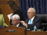 WASHINGTON DC - July 13: Ranking member George Miller D-Calif. and Chairman John Kline R-Minn. before the House Education and Workforce markup of HR 2445 the "State and Local Funding Flexibility Act" and HR 2465 a bill to amend the Federal ...