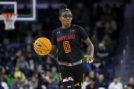December 01, 2022: Maryland guard Shyanne Sellers (0) advances the ball up court during NCAA Women\'s Basketball game action between the Maryland Terrapins and the Notre Dame Fighting Irish at Purcell Pavilion at the Joyce Center in South Bend, Indiana. Maryland defeated Notre Dame 74-72. John Mersits\/CSM