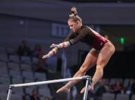 April 18, 2024: Alabama\'s Mati Waligora competes on the uneven parallel bars during Semifinal II of the 2024 Women\'s National Collegiate Women\'s Gymnastics Championships at Dickies Arena in Fort Worth, TX. Kyle Okita\/CSM (Credit Image: Â Kyle Okita\/Cal Sport Media