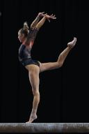 April 18, 2024: Gymnast Lily Smith (University of Georgia)during the 2024 NCAA National Collegiate Women\'s Gymnastics Championships Semifinal 1 at Dickies Arena in Fort Worth, Texas. Melissa J. Perenson\/Cal Sport Media (Credit Image: Â Melissa J. Perenson\/Cal Sport Media