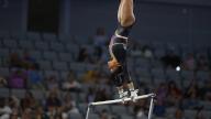April 18, 2024: Gymnast Haleigh Bryant (LSU) during the 2024 NCAA National Collegiate Women\'s Gymnastics Championships Semifinal 1 at Dickies Arena in Fort Worth, Texas. Melissa J. Perenson\/Cal Sport Media (Credit Image: Â Melissa J. Perenson\/Cal Sport Media