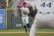 April 25 2024: Colorado shortstop Ezequiel Tovar (14) makes a play during the San Diego and Colorado Rockies game held at Coors Field in Denver Co. David Seelig\/Cal Sport Medi(Credit Image: ÃÂ David Seelig \/ Cal Sport Media\/Cal Sport Media) (Credit Image: Â David Seelig \/ Cal Sport Media\/Cal Sport Media