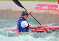 April 27, 2024:.Ethan Van Horn competes in the US Olympic Team Trials for Kayak Slalom at Riversport in Oklahoma City, OK. Ron Lane (Credit Image: Â Ron Lane\/Cal Sport Media