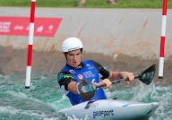 April 27, 2024:.John Coleman Christie-Williams competes in the US Olympic Team Trials for Kayak Slalom at Riversport in Oklahoma City, OK. Ron Lane (Credit Image: Â Ron Lane\/Cal Sport Media