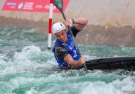 April 27, 2024:.Joshua Jospeh competes in the US Olympic Team Trials for Kayak Slalom at Riversport in Oklahoma City, OK. Ron Lane (Credit Image: Â Ron Lane\/Cal Sport Media
