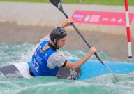 April 27, 2024:.Richard Powell competes in the US Olympic Team Trials for Kayak Slalom at Riversport in Oklahoma City, OK. Ron Lane (Credit Image: Â Ron Lane\/Cal Sport Media