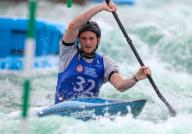 April 27, 2024:.Richard Powell competes in the US Olympic Team Trials for Kayak Slalom at Riversport in Oklahoma City, OK. Ron Lane (Credit Image: Â Ron Lane\/Cal Sport Media