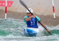April 27, 2024:.Connar Haakenson competes in the US Olympic Team Trials for Kayak Slalom at Riversport in Oklahoma City, OK. Ron Lane (Credit Image: Â Ron Lane\/Cal Sport Media