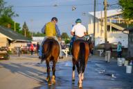 April 28, 2024, Louisville, Kentucky, USA: Scenes from the backside as things ramp up for the 150th Kentucky Derby Week at Churchill Downs in Louisville, Kentucky on April 28, 2024 Carlos J. Calo\/Eclipse Sportswire\/CSM(Credit Image: Carlos J. Calo\/Cal Sport Media