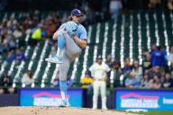 April 29, 2024: Tampa Bay Rays pitcher Ryan Pepiot (44) during the game between the Milwaukee Brewers and the Tampa Bay Rays at American Family Field in Milwaukee, WI. Darren Lee\/CSM (Credit Image: Darren Lee\/Cal Sport Media