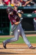 May 1, 2024: Taeg Gollert #23 of Missouri State works to make contact with the ball while at the plate. Arkansas defeated Missouri State 8-5 in Fayetteville, AR. Richey Miller\/CSM(Credit Image: Richey Miller\/Cal Sport Media