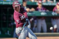 May 1, 2024: Carter Bergman #26 of Missouri State looks to make contact with the ball while at the plate. Arkansas defeated Missouri State 8-5 in Fayetteville, AR. Richey Miller\/CSM(Credit Image: Richey Miller\/Cal Sport Media