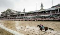 May 3, 2024, Louisville, Ky, USA: Thorpedo Anna (5), ridden by Brian Hernandez, wins the Kentucky Oaks on Kentucky Oaks Day at Churchill Downs in Louisville, Kentucky on May 3, 2024. photo by Scott Serio\/Eclipse Sportswire\/CSM(Credit Image: Sgs\/Cal Sport Media