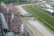 May 3, 2024, Louisville, Ky, USA: The field exits the starting gate during the Kentucky Oaks Stakes on Kentucky Oaks Day at Churchill Downs in Louisville, Kentucky on May 3, 2024. photo by Jon Durr\/Eclipse Sportswire\/CSM(Credit Image: Jon Durr\/Cal Sport Media