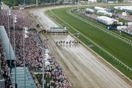 May 3, 2024, Louisville, Ky, USA: The field exits the starting gate during the Kentucky Oaks Stakes on Kentucky Oaks Day at Churchill Downs in Louisville, Kentucky on May 3, 2024. photo by Jon Durr\/Eclipse Sportswire\/CSM(Credit Image: Jon Durr\/Cal Sport Media