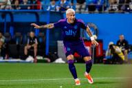 May 4, 2024: Charlotte FC forward Enzo Copetti (9) celebrates after scoring against the Portland Timbers during the second half of the Major League Soccer match up at Bank of America Stadium in Charlotte, NC. (Scott KinserCal Sport Media) (Credit Image: Â Scott Kinser\/Cal Sport Media