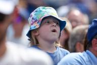 May 8, 2024: A young fan enjoys the game between the Kansas City Royals and Milwaukee Brewers during the sixth inning at Kauffman Stadium in Kansas City, MO. David Smith\/CSM (Credit Image: Â David Smith\/Cal Sport Media