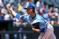 May 8, 2024: Kansas City Royals starting pitcher Brady Singer (51) delivers a pitch during the fifth inning of a game against the Milwaukee Brewers at Kauffman Stadium in Kansas City, MO. David Smith\/CSM (Credit Image: Â David Smith\/Cal Sport Media