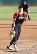 May 10 2024 Palo Alto CA U.S.A. Utah starting pitcher\/relief pitcher Mariah Lopez (8)delivers the ball during the NCAA Pac 12 Softball Tournament semi-final G1 between Utah Utes and the Stanford Cardinal. Utah beat Stanford 2-1 at Boyd & Jill Smith Family Stadium Palo Alto Calif. Thurman James \/ CSM (Credit Image: Â Thurman James\/Cal Sport Media