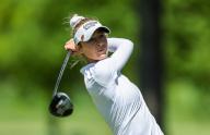 May 11, 2024: Nelly Korda of the United States teed off at the second hole during the third round at the Cognizant Founders Cup at the Upper Montclair Country Club in Clifton, NJ. Mike Langish\/CSM (Credit Image: ÃÂ Mike Langish\/Cal Sport Media) (Credit Image: Â Mike Langish\/Cal Sport Media