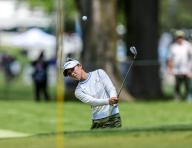 May 11, 2024: Lydia Ko of New Zealand chips onto the green during the third round at the Cognizant Founders Cup at the Upper Montclair Country Club in Clifton, NJ. Mike Langish\/CSM (Credit Image: ÃÂ Mike Langish\/Cal Sport Media) (Credit Image: Â Mike Langish\/Cal Sport Media