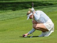 May 11, 2024: Olivia Cowan of Germany carefully takes off some debris on her ball during the third round at the Cognizant Founders Cup at the Upper Montclair Country Club in Clifton, NJ. Mike Langish/CSM (Credit Image: ÃÂ Mike Langish/Cal Sport Media) (Credit Image: Â Mike Langish/Cal Sport Media