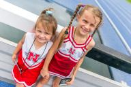 May 11, 2024: Young Nicholls State cheerleaders enjoy the competition during the 2024 Southland Conference Outdoor Track and Field Championships at Wendel D. Ley Track & Holloway Field in Houston, Texas. Prentice C. James/CSM (Credit Image: Â Prentice C. James/Cal Sport Media