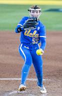 May 11 2024 Palo Alto CA U.S.A. UCLA starting pitcher/relief pitcher Kaitlyn Terry (55)on the mound during the NCAA Pac 12 Softball Tournament Championship between UCLA Bruins and the Utah Utes. UCLA beat Utah 2-1 at Boyd & Jill Smith Family Stadium Palo Alto Calif. Thurman James / CSM (Credit Image: Â Thurman James/Cal Sport Media