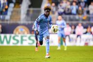 May 15, 2024: New York City FC Forward Malachi Jones (88) chases the ball during the second half of an MLS match against the Philadelphia Union at Subaru Park in Chester, Pennsylvania. Kyle Rodden/CSM (Credit Image: Â Kyle Rodden/Cal Sport Media