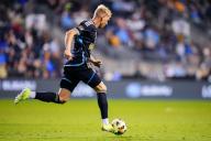 May 15, 2024: Philadelphia Union Defender Jakob Glesnes (5) controls the ball during the second half of an MLS match against the New York City FC at Subaru Park in Chester, Pennsylvania. Kyle Rodden/CSM (Credit Image: Â Kyle Rodden/Cal Sport Media