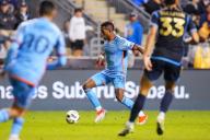 May 15, 2024: New York City FC Midfielder AndrÃÂs Perea (8) controls the ball during the second half of an MLS match against the Philadelphia Union at Subaru Park in Chester, Pennsylvania. Kyle Rodden/CSM (Credit Image: Â Kyle Rodden/Cal Sport Media