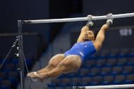 May 17, 2024: Gymnast GABBY DOUGLAS during podium training for the 2024 Core Hydration Classic. The event is being held at the XL Center in Hartford, CT. Melissa J. Perenson\/CSM (Credit Image: Â Melissa J. Perenson\/Cal Sport Media